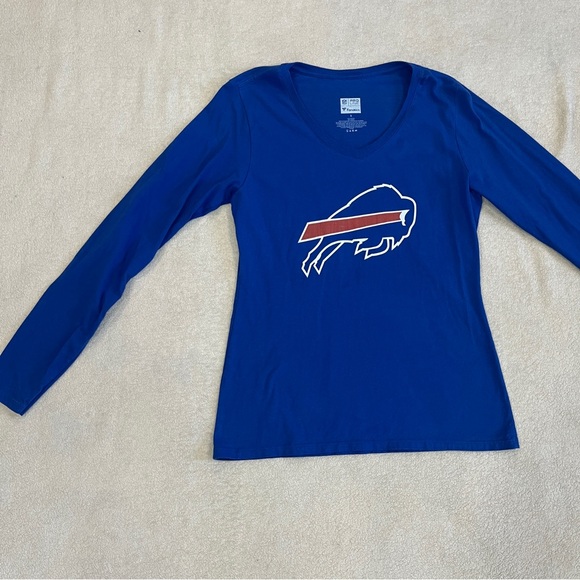 Josh Allen Fanatics Womens Size Small Long Sleeve Jersey T-Shirt Buffalo Bills - Picture 3 of 11
